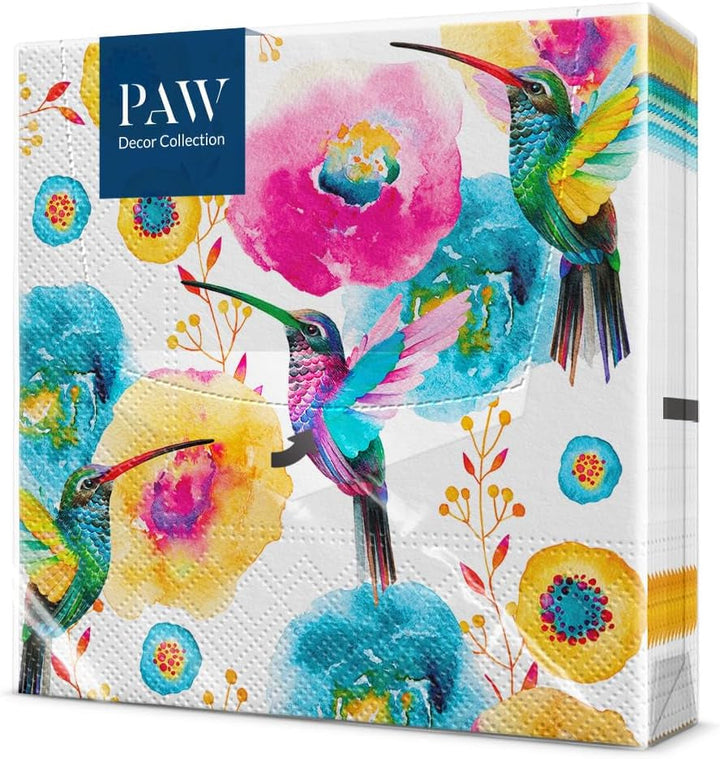 PAW - Șervețele 3 straturi (33 X 33 Cm) I 20 bucăți I Perfect pentru zile de naștere, petreceri, nunți, comuniuni și sărbători I Decorațiuni de masă șervețele de hârtie colorate - Monkey Jungle Fauna & Flora I Monkey Fun