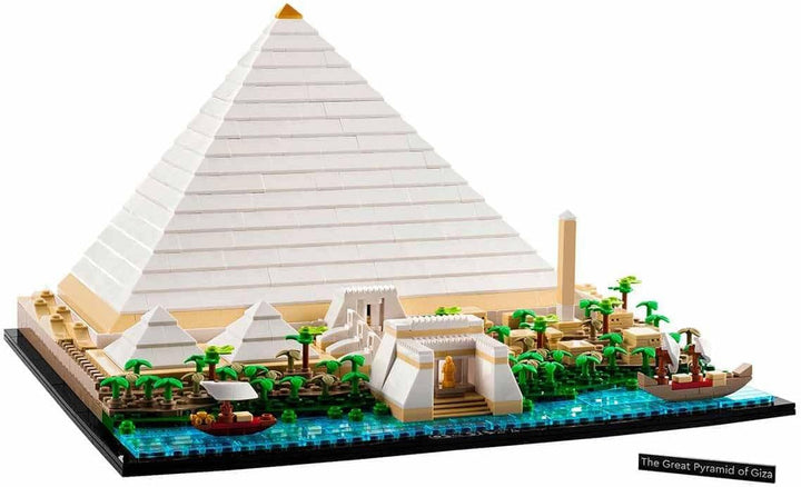 LEGO 21058 Arhitectură Piramida lui Keops Set de construcție pentru artizanat ca hobby creativ, idee de cadou pentru adulți, bărbați, femei, mamă, tată, activitate creativă, colecție de repere faimoase