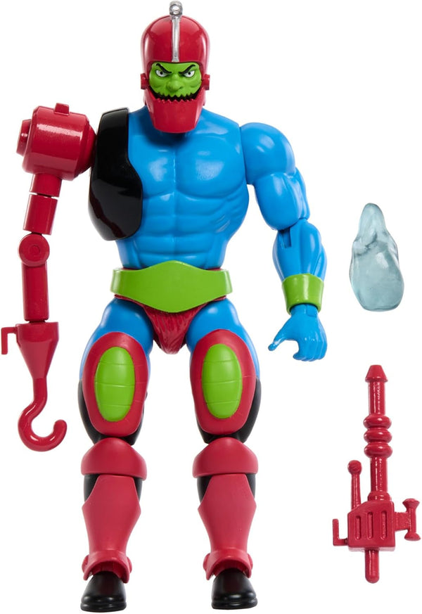 Masters of the Universe Origins figurină de acțiune Trap Jaw figurină de colecție, Aprox. 14 cm mare jucărie populară MOTU Villain cu 16 articulații mobile și accesorii, HYD41, [Multicolor]