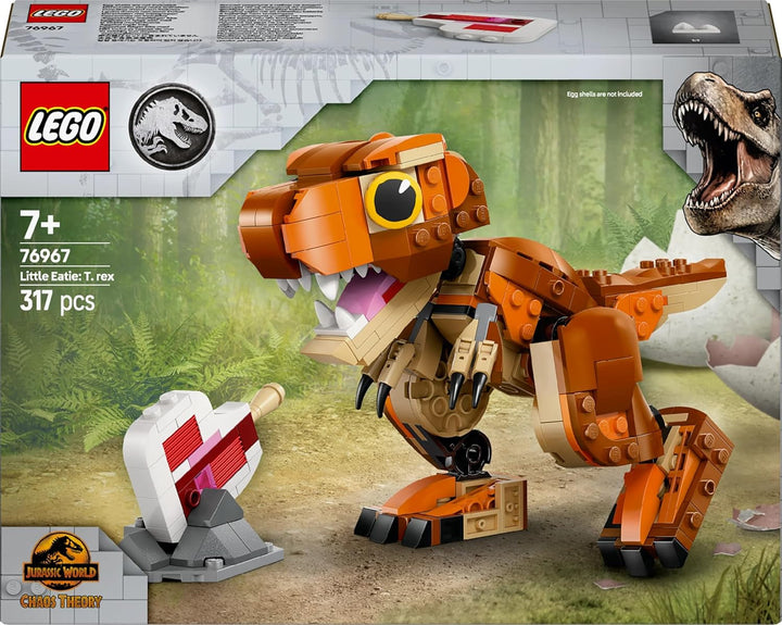 LEGO Jurassic World Little Eatie: T.Rex, jucărie de construcție pentru băieți și fete de la 7 ani, set de construcție cu dinozaur, cadou pentru copii, model cu gură, cap și coadă mobile 76967