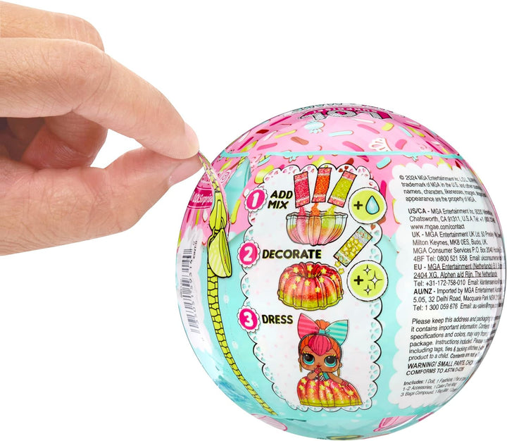 L.O.L. Surprise! Mix & Make Birthday Cake Tots - Cu păpușă de colecție, rochie de tort diy, "coacerea" și decorarea tortului, ingrediente și stropi cu sclipici - Păpușă cu rochie de tort - Ideal pentru fetițe cu vârsta de peste 3 ani