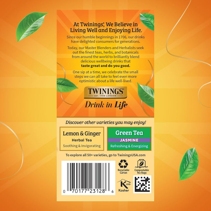 Camomile, Honey & Vanilla Herbal Tea Individually Wrapped Bags, 20 Count (Pack of 1), Naturally Caffeine-Free, Enjoy Hot or Iced, 20 Teabags Tea USA Naty Shop