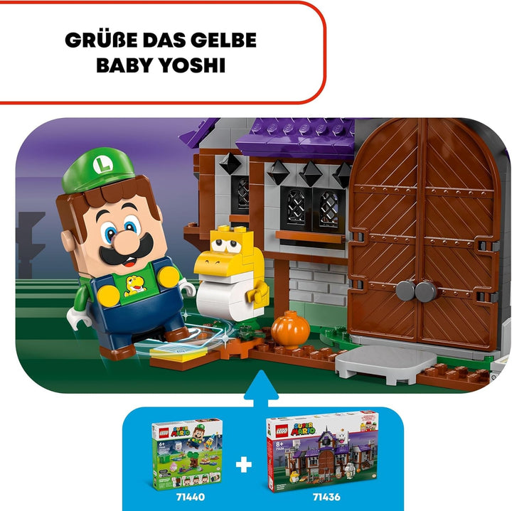 Casa bântuită a lui LEGO Super Mario King Buu Huu, casă bântuită pentru copii, set Nintendo de colecționat, cu Baby Yoshi, cadou pentru băieți, fete și gameri cu vârsta de 8+ 71436