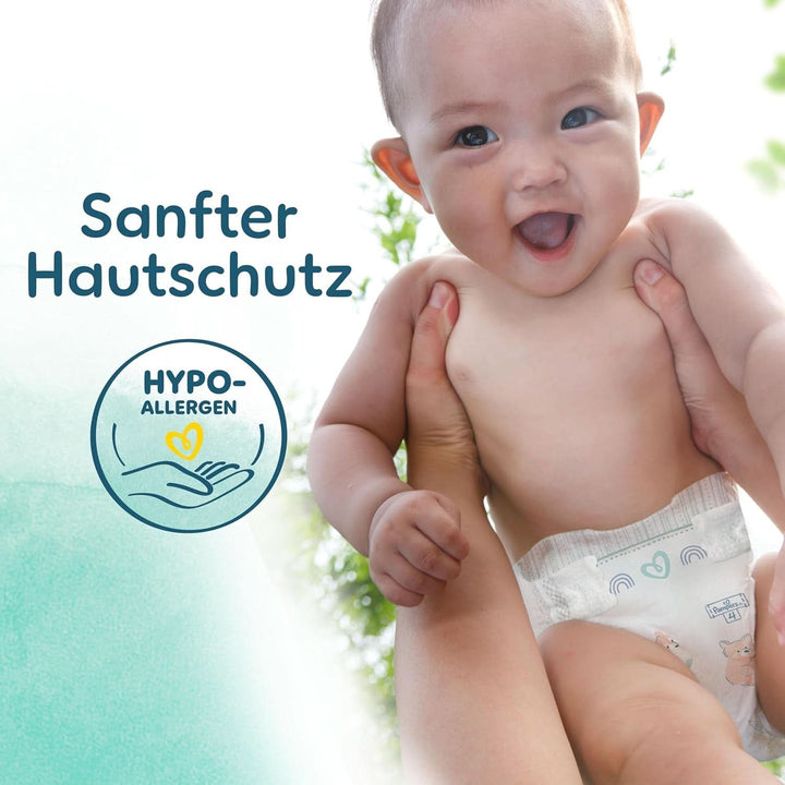 Pampers Baby Windeln Größe 6 (13+Kg) Harmonie, MONATSBOX, Sanfter Hautschutz Und Pflanzenbasierte Inhaltsstoffe, 144 Stück