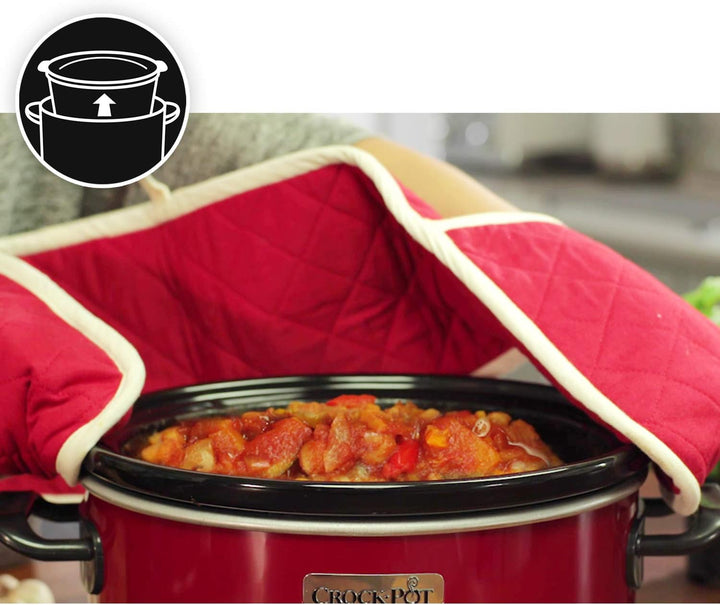 Crock-Pot Schongarer Slow Cooker | 2 Temperatureinstellungen + Warmhaltefunktion | 3,5 Liter (3-4 Personen) | Rot [SCV400RD]