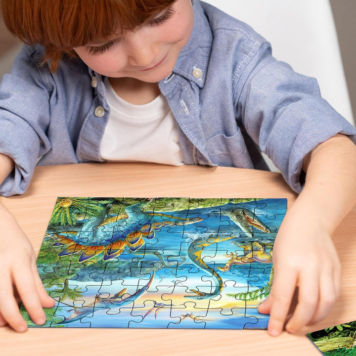 Ravensburger Puzzle jigsaw pentru copii - 09317 Fascinația dinozaurilor - puzzle jigsaw pentru copii de 5 ani și peste, cu 3X49 piese
