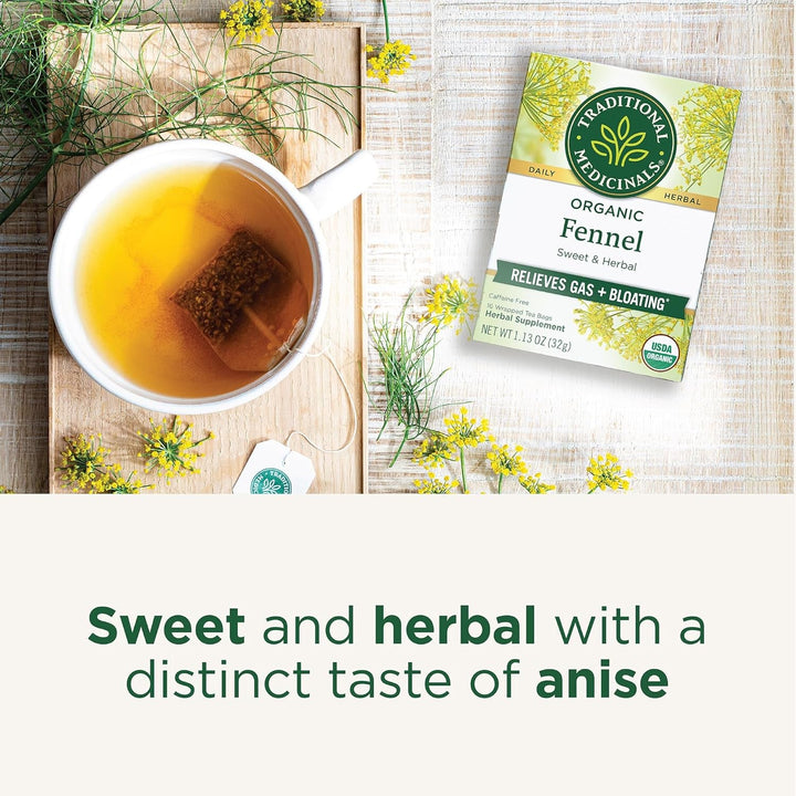 Organic Fennel Tea, 16 Count Tea USA Naty Shop