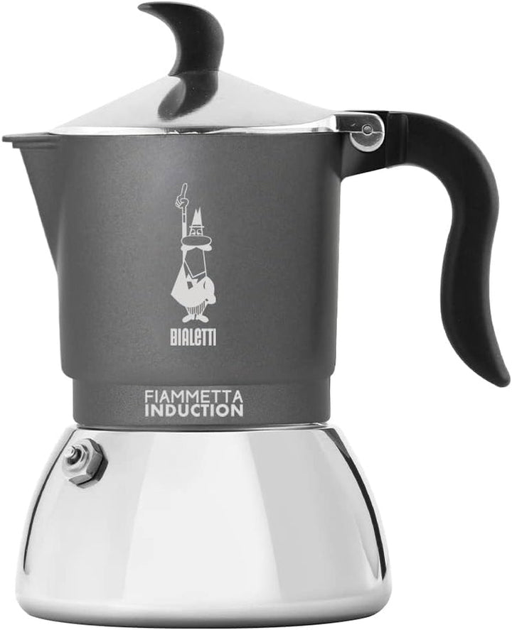 Bialetti Fiammetta Cafetieră cu inducție, aluminiu, oțel, roșu, 2 cești