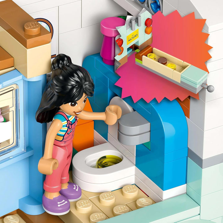 LEGO Friends Caravan, Set de construcție pentru jocuri de rol cu o rulotă de jucărie, Cadou pentru fete cu vârsta de peste 7 ani, Set de joacă creativ cu 3 minifigurine și figurină de animal dihor 42663