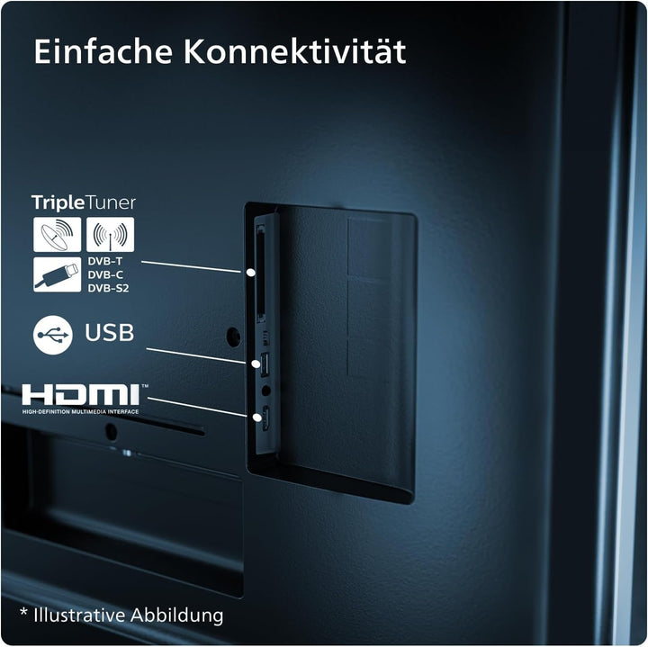 Philips 32PHS6009 HD LED Smart TV - 32-Zoll Display Mit Pixel-Präziser, HD Titan OS Plattform Und Dolby Digital - Funktioniert Mit Alexa Und Google Sprachassistent – Matt Schwarzer