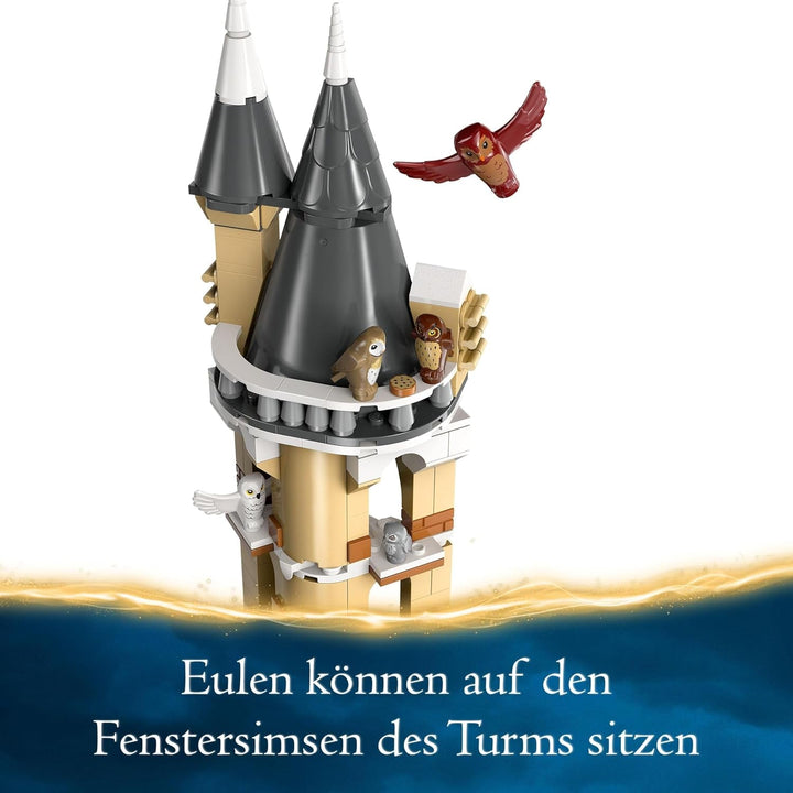 LEGO Harry Potter Owlery la Castelul Hogwarts, set de aventură cu animale de jucărie și 3 mini figurine, jucărie pentru film pentru copii, cadou pentru fete, băieți și toți fanii de la 8 ani 76430