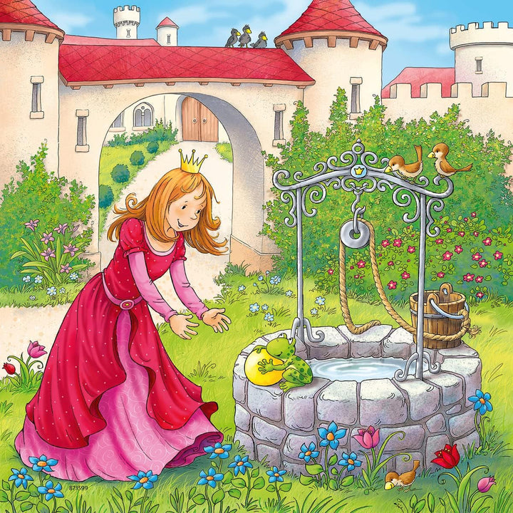 Ravensburger Puzzle pentru copii - 08051 Rapunzel, Scufița Roșie și Regele Broască - Puzzle pentru copii de 5 ani și peste, cu 3X49 piese