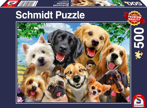 Schmidt Spiele 58390 Câine selfie, puzzle jigsaw 500 piese