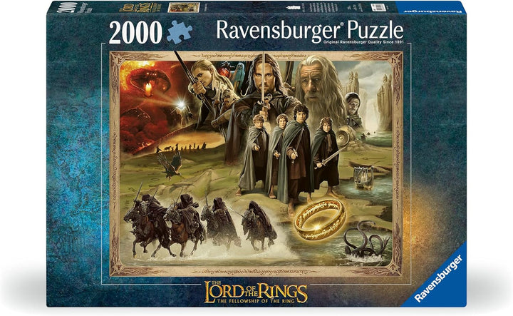 Ravensburger Puzzle 16927 - LOTR: Frăția Inelului - puzzle jigsaw cu 2000 de piese Lord of the Rings pentru adulți și copii de peste 14 ani