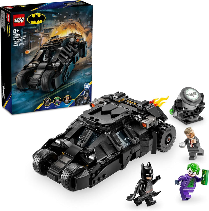 LEGO DC Batman: Batman Tumbler Vs. Two-Face & Joker - Jucărie de supererou cu Batmobile Car - Playset cu minifigurine - Cadou pentru băieți și fete de la 8 ani 76303