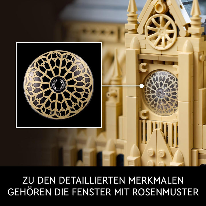 LEGO Architecture Notre-Dame De Paris, piesă de colecție pentru adulți, suvenir din Franța, cadou pentru femei, bărbați, globetrotteri și toți pasionații de istorie, model arhitectural 21061