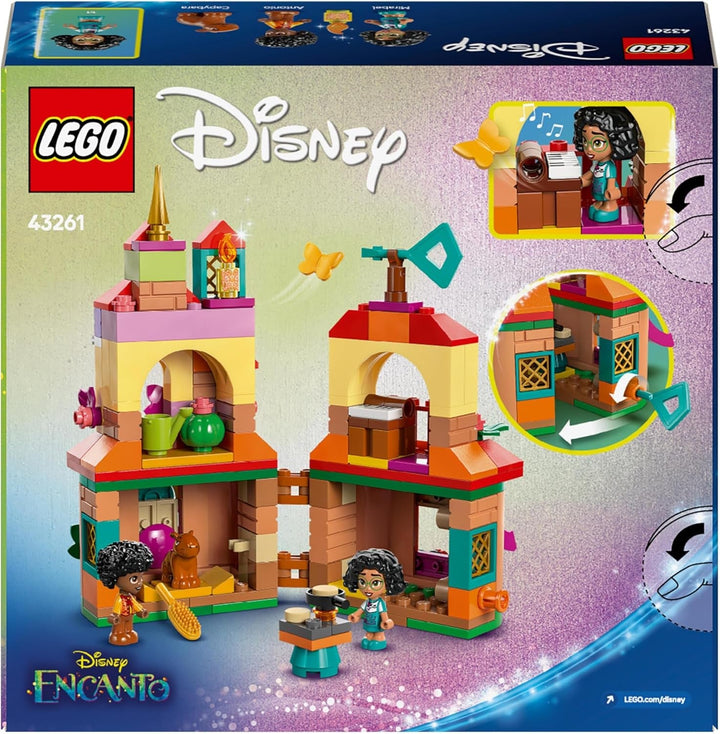 LEGO Ç€ Disney Encanto Mini House, jucărie de construcție pentru fete de la 5 ani, jucărie de fantezie și set de construcție cu Mirabel și Antonio Mini Dolls, o figură Capybara și cheie 43261