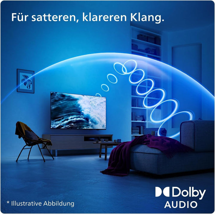 Philips 32PHS6009 HD LED Smart TV - 32-Zoll Display Mit Pixel-Präziser, HD Titan OS Plattform Und Dolby Digital - Funktioniert Mit Alexa Und Google Sprachassistent – Matt Schwarzer