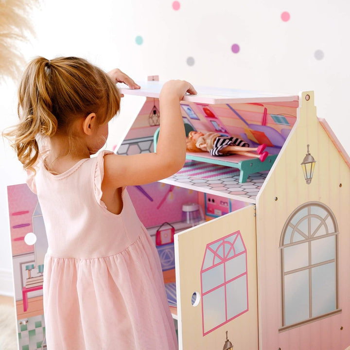 Olivias Little World Glasshouse Kids 12" Doll House & 10 Accesorii Pentru Păpuși 3.5" Multi Td-12518D