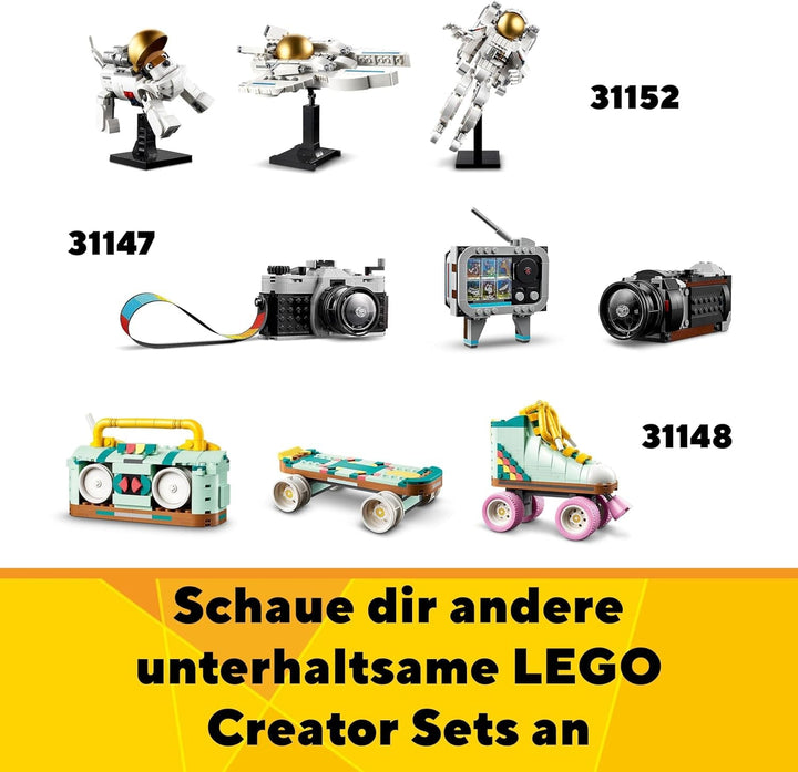LEGO Creator 3In1 Set de stropitoare cu flori, decorare cameră copii, construiește o stropitoare cu buchet de flori, cizme de cauciuc sau 2 păsări de jucărie, cadou creativ pentru fete și băieți de la 8 ani 31149