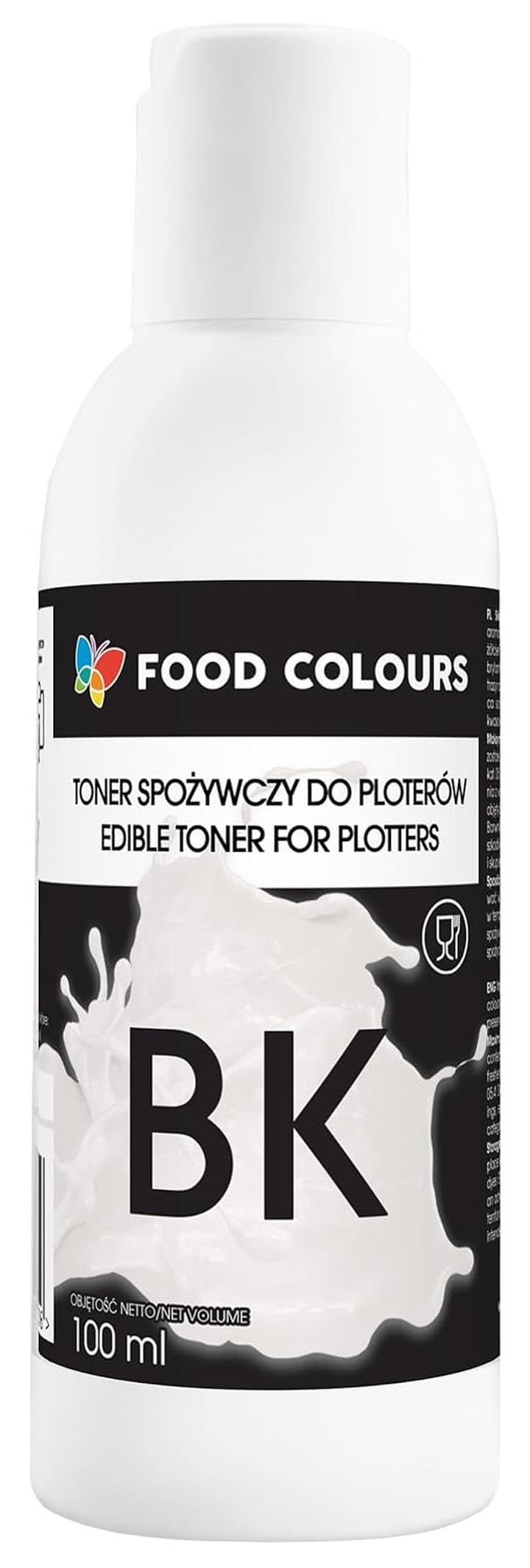 Set de coloranți alimentari cu cerneluri comestibile pentru plottere 6 x 100 ml | Cyan deschis | Cyan | Magenta deschis | | Magenta | Galben | Negru | Imprimare comestibilă, Imprimare pe hârtie tip wafer, adaos decorativ pentru prăjituri