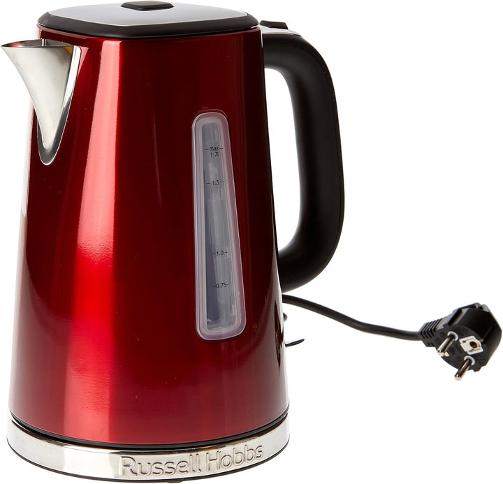 Cafetiera Russell Hobbs [cronometru digital, cap efervescent pentru extracție și aromă optime] Luna Red (Max 12 cești, ulcior din sticlă de 1,5L, placă de menținere la cald, 1000W) Filtru de cafea 23240-56