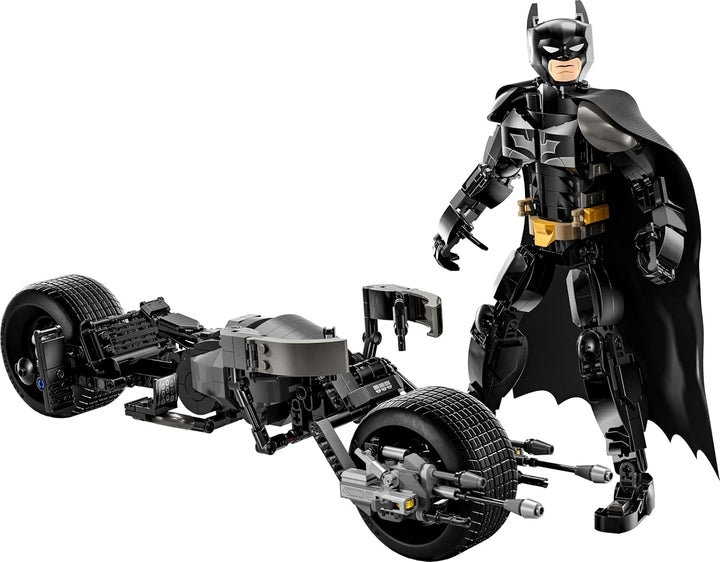 LEGO DC Batman: Batman figurină de construcție cu Batpod, jucărie pentru filmele cu supereroul, set de joacă de aventură pentru copii, cadou pentru băieți și fete 76273