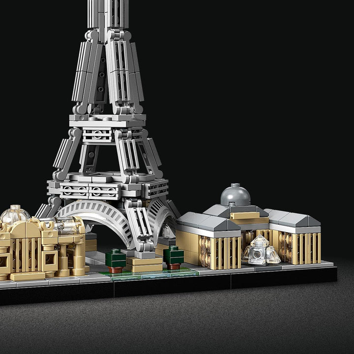 LEGO Arhitectură Paris, Model Kit cu Turnul Eiffel, Champs-Élysées și Louvre Model, Colecția Skyline, Decorațiuni pentru casă și birou, Idei cadou pentru colecționari, bărbați și femei 21044