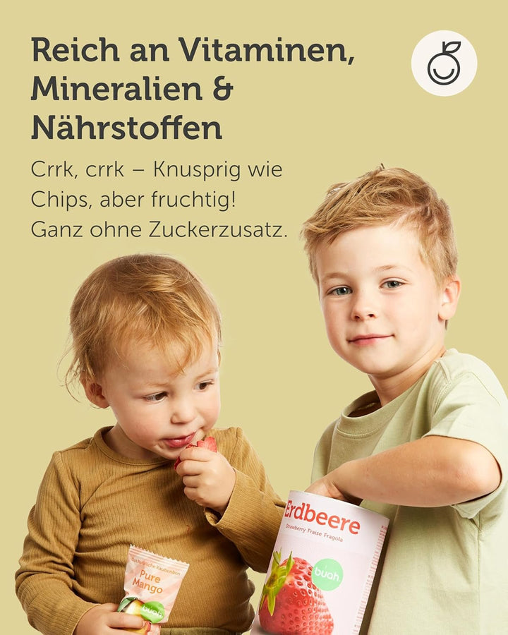 BUAH® Ananas liofilizat | Chipsuri cu ananas ca gustare sau pentru muesli și deserturi | Înlocuitor ideal pentru dulciuri | Vegan și fără zahăr adăugat | 100% fructe liofilizate | 200 g Produse deshidratate Naty Shop