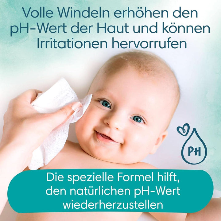 Pampers Harmonie Aqua Feuchttücher 15 Packungen Mit Jeweils 48 Feuchttüchern - 720 Feuchttücher, Die Helfen, Den Natürlichen Ph-Wert Der Haut Wiederherzustellen, Leichte Lotion Mit 99% Wasser