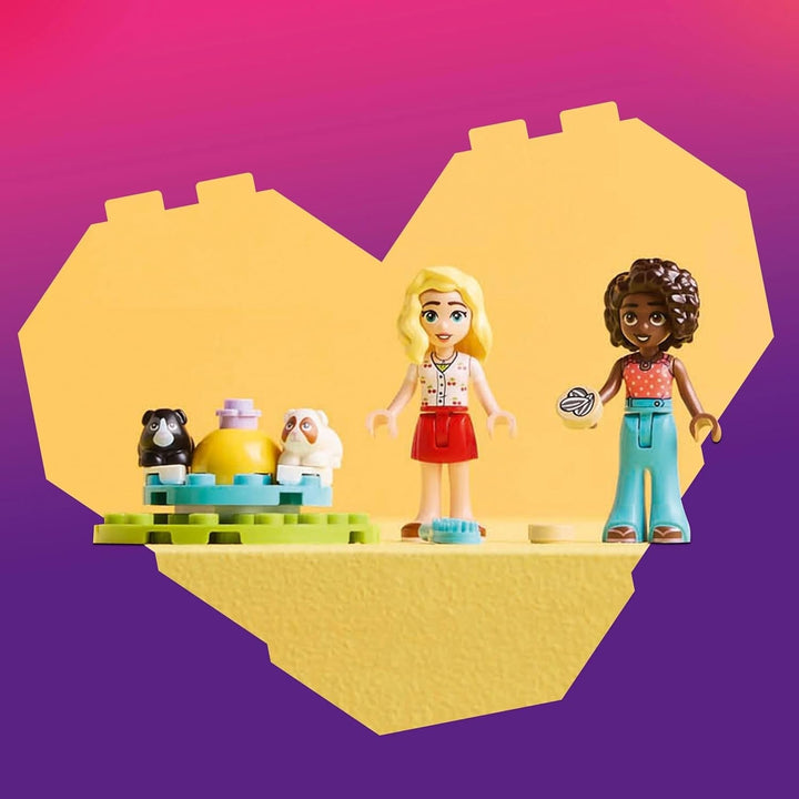 Loc de joacă pentru porcușorul de Guineea LEGO Friends, set de construcție și joacă pentru jocuri de rol imaginative cu 2 minifigurine și 2 animale, jucărie pentru fete de la 5 ani, set de animale 42640