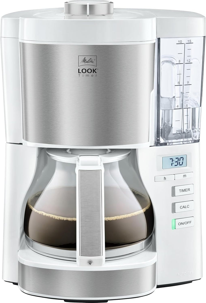 Melitta Look Timer - Cafetieră cu filtru - Ulcior termo - Funcție temporizator - Stop picurare - 10 cești - Negru (1025-18)