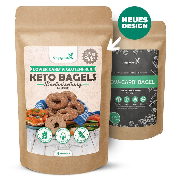 Simply Keto Lower Carb* Bagel Baking Mix pentru Lower Carb* și dieta ketogenică - fără lactoză și gluten - 335 grame