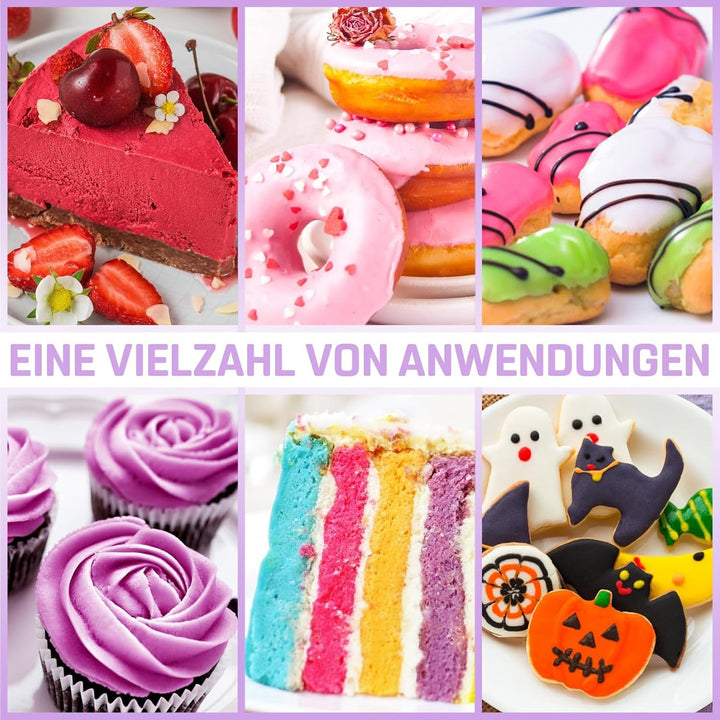 Colorant alimentar gel - Fidton 7 culori colorant alimentar foarte concentrat, decorațiuni comestibile pentru tort pentru fondant, colorant alimentar pentru colorarea ouălor, gogoșilor, macaroanelor - 10 ml