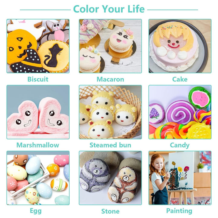 Lebensmittelfarbe Stifte Backen,12Pc Fondant Lebensmittelfarbstifte,Essbare Lebensmittel Stift,Diy Ostereier Geburtstag Zum Dekorieren,Lebensmittelfarbstoffe Gourmet-Schreiber Für Kuchen,Kekse,Dessert