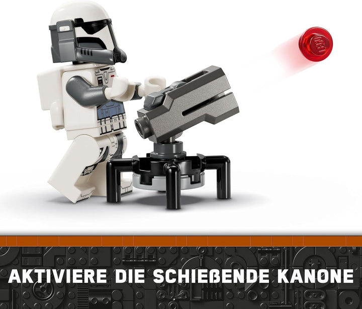 LEGO Star Wars: Mandalorian Ambush on Mandalore Battle Pack, jucărie de construcție de aventură pentru copii, set de acțiune de colecționat, idee de cadou pentru băieți și fete 75373