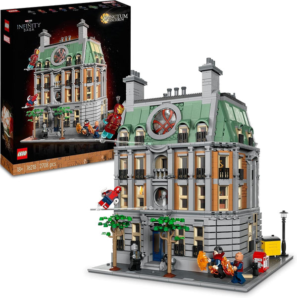 LEGO Marvel Sanctum Sanctorum, set de construcție modulară cu 3 etaje, cu minifigurinele Doctor Strange și Iron Man, casă de jucărie din Avengers: Endgame, obiect de colecție pentru fani, decor grozav pentru cameră 76218