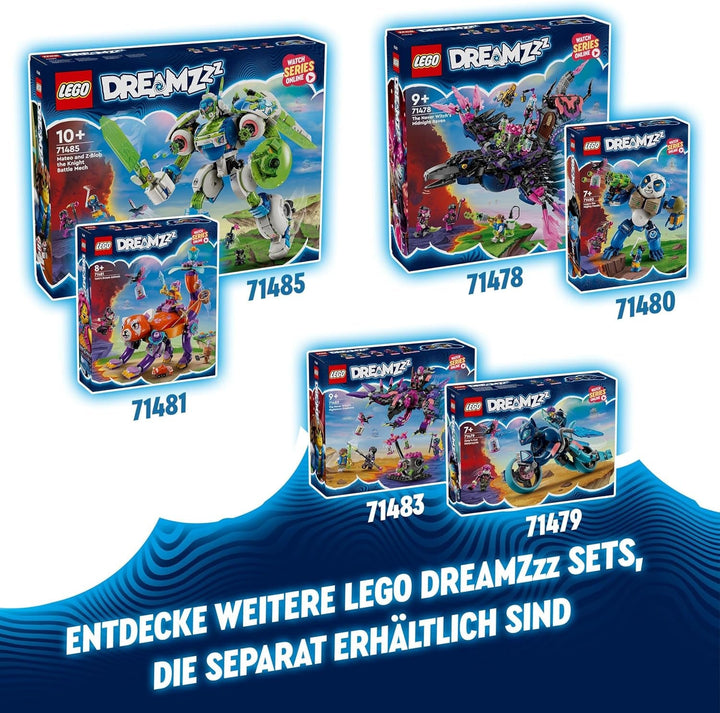 Motocicleta pisicii lui Zoey LEGO Dreamzzz 2 în 1, cadou pentru copii cu vârsta peste 7 ani, figurină de animale de reconstruit, motocicletă de jucărie, set de joacă fantezie pentru băieți și fete 71479