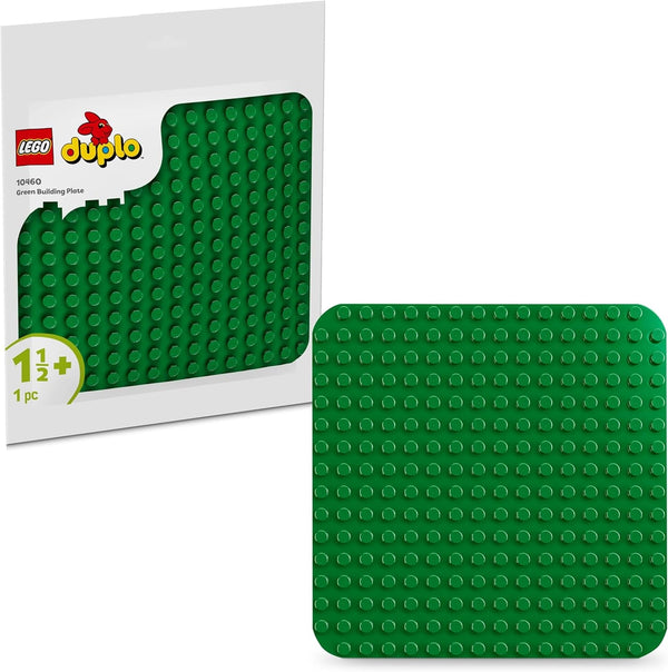 Placă de construcție LEGO DUPLO în verde, Jucărie de construcție pentru copii mici de la 18 luni, Pentru afișarea modelelor, Permite preșcolarilor să construiască creativ și să se joace imaginativ, Jucărie educațională 10460