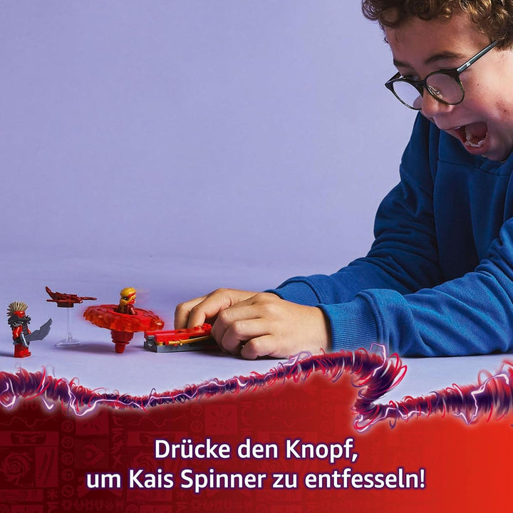 LEGO NINJAGO Kai's Dragon Spinjitzu Spinner - Jucărie Ninja de acțiune cu 2 minifigurine - Set de joacă mic pentru copii - Idee de cadou pentru băieți și fete de la 6 ani 71823