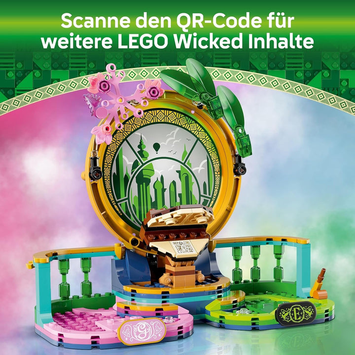 Păpuși LEGO Wicked Elphaba și Glinda - jucărie cu figurine de colecție ale vrăjitoarelor din Oz - cadou creativ pentru fete peste 10 ani și fani ai filmului - 75682
