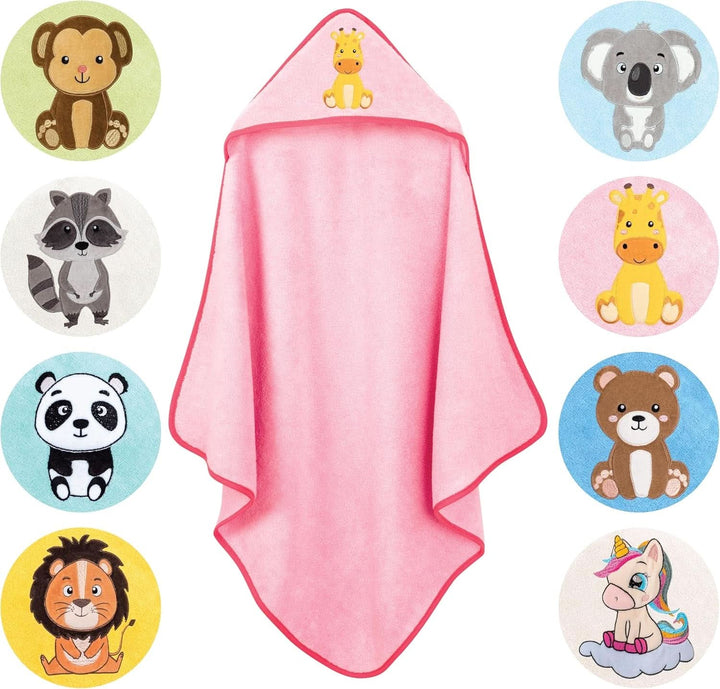 LAYNENBURG Premium Kapuzenhandtuch Baby - Badehandtuch Aus 100% Baumwolle - Oeko TEX - Handtuch Mit Kapuze Für Neugeborene & Kinder - Badetuch, Babyhandtuch Mädchen, Jungen (Einhorn 80 X 80Cm)