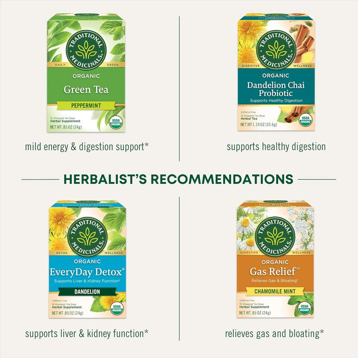 Tea, Organic Peppermint, Soothes Your Belly, Refreshing & Minty, 16 Tea Bags Tea USA Naty Shop