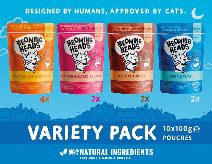 Meowing Heads MHEADS MIX VARIETY 10PK