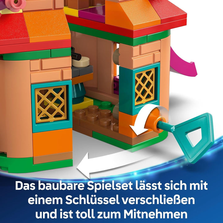 LEGO Ç€ Disney Encanto Mini House, jucărie de construcție pentru fete de la 5 ani, jucărie de fantezie și set de construcție cu Mirabel și Antonio Mini Dolls, o figură Capybara și cheie 43261