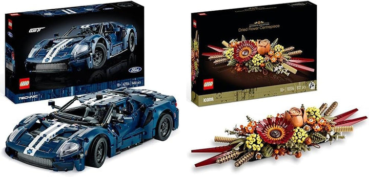LEGO 42154 Technic Ford GT 2022 Kit model de mașină pentru adulți, Supercar la scara 1:12 cu caracteristici autentice, set avansat pentru colecționari
