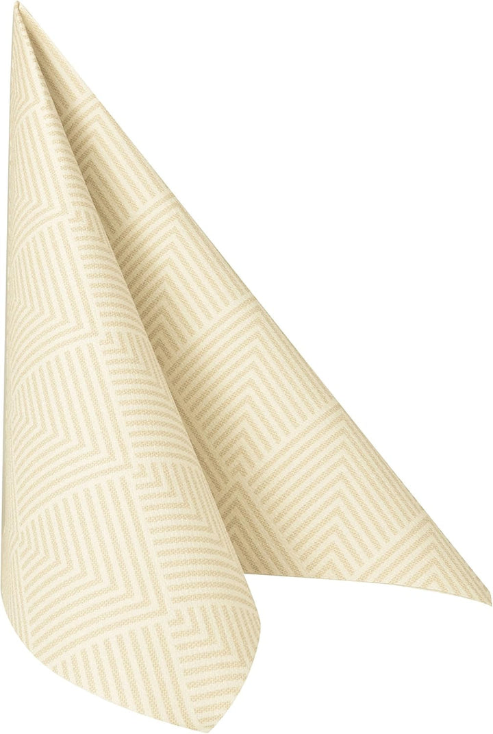 Papstar, 50 de șervețele "ROYAL Collection" 1/4 fold 40 Cm X 40 Cm șampanie "Elegance", #86497