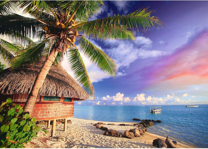 Trefl - Insula Bora-Bora - Puzzle 500 piese - Diy Puzzle cu vedere de vacanță, divertisment creativ, distracție, puzzle clasic pentru adulți și copii de la 10 ani în sus
