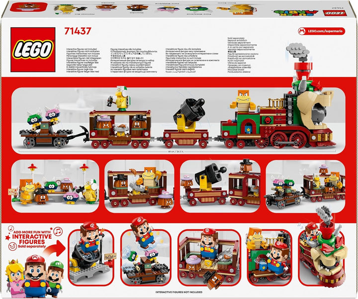 LEGO Super Mario Trenul Express Bowser, set de joacă de aventură pentru copii cu Hammer Brother, 2 Gumbas și 2 Parapunctures, cadou Nintendo pentru băieți, fete și gameri 71437