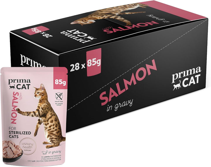 Primacat - Hrană umedă Classic pentru pisici, cu aromă de pasăre în sos, 28 X 85 G
